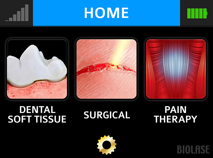 Biolase Epic V Home Screen (for animals)