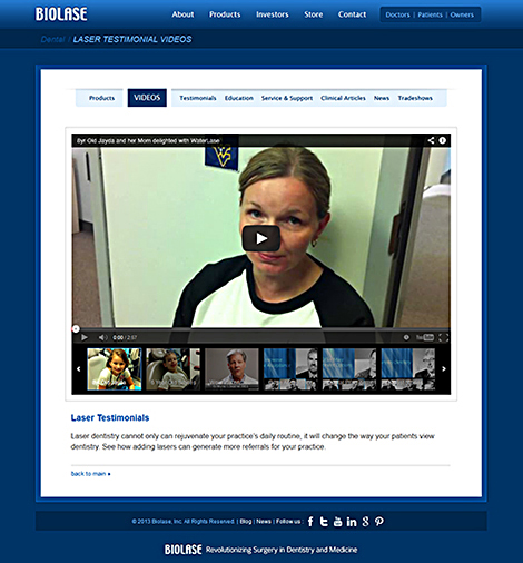 Biolase Sample Video Page