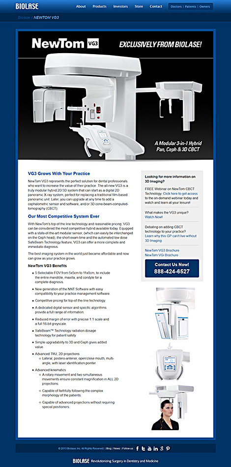 Biolase Sample Product Page